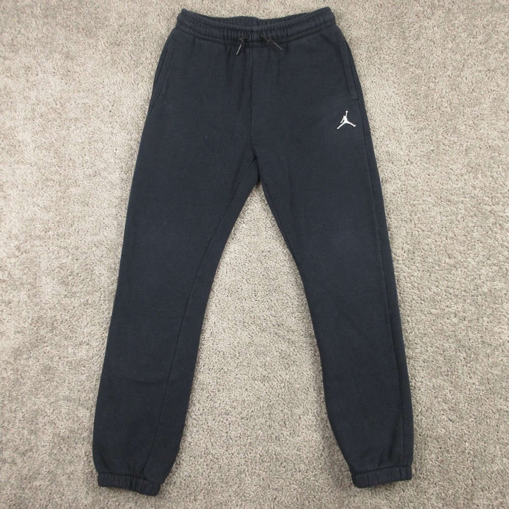 Air Jordan Sweatpants Boys Large (12-13) Black Jump Man Fleece Joggers Nike